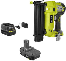 Load image into Gallery viewer, RYOBI P1854 18-Volt ONE+ Lithium-Ion Cordless AirStrike 18-Gauge Brad Nailer with (1) 1.5 Ah Battery and (1) 18-Volt Charger