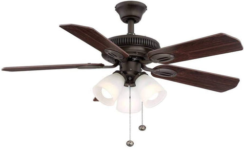 Hampton Bay AM212-ORB Glendale 42 in. Indoor Bronze Ceiling Fan with Light Kit