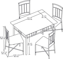 Load image into Gallery viewer, Mainstays 5-Piece Wood and Metal Dining Set