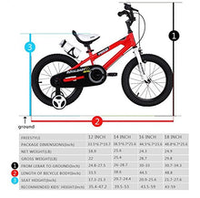 Load image into Gallery viewer, Royalbaby Freestyle Kid’s Bike, 16 inch with Training Wheels and Kickstand, Red, Gift for Boys and Girls