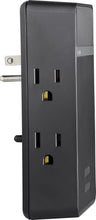 Load image into Gallery viewer, Rocketfish - 4-Outlet/2-USB Wall Tap Surge Protector - Black