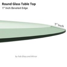 Load image into Gallery viewer, 36&quot; Inch Round Glass Table Top 1/2&quot; Thick Tempered Beveled Edge by Fab Glass and Mirror