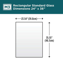 Load image into Gallery viewer, Rectangular Framed Mirror with Standard Glass and Flush Mount Hardware (29 x 41 (M3), Vintage Nickel)