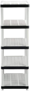 HDX 128974 36 in. W x 72 in. H x 24 in. D 5-Shelf Plastic Ventilated Storage Shelving Unit