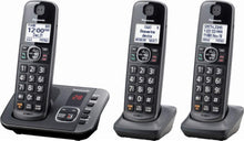 Load image into Gallery viewer, Panasonic - KX-TGE633M DECT 6.0 Expandable Cordless Phone System Digital Answering System - Metallic Black