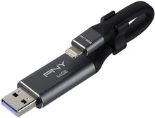 Load image into Gallery viewer, PNY Duo Link Sync &amp; Charge 32GB Metal Gray for iPhone/iPad