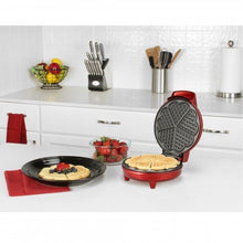 Load image into Gallery viewer, Kalorik Heart Shaped Waffle Maker, WM 42583 R, Make Perfect Heart Shaped Waffles For Breakfast Lunch and Dinner, Red