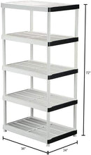 Load image into Gallery viewer, HDX 128974 36 in. W x 72 in. H x 24 in. D 5-Shelf Plastic Ventilated Storage Shelving Unit