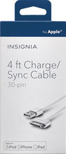 Load image into Gallery viewer, Insignia - 4&#39; 30-Pin Charge-and-Sync Cable