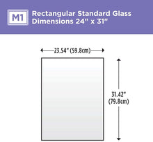 Load image into Gallery viewer, Rectangular Framed Mirror with Standard Glass and Flush Mount Hardware (28 x 36 (M1), Matte Black)