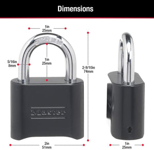 Master Lock 178D Set Your Own Combination Lock, 1 Pack, Black