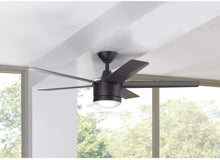 Load image into Gallery viewer, Merwry 52 in. Integrated LED Indoor Matte Black Ceiling Fan with Light Kit Works with Google Assistant and Alexa