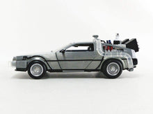 Load image into Gallery viewer, Back to The Future Part II 1:24 Time Machine Die-cast Car Light Up Feature, Toys for Kids and Adults