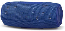 Load image into Gallery viewer, iLive Portable Bluetooth Waterproof Speaker, 7.87 x 3.43 x 3.5 Inches, Includes Micro-USB to USB Cable, Blue (ISBW348BU)