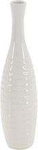 Load image into Gallery viewer, CosmoLiving by Cosmopolitan 92562 Modern Style Tall White Ceramic Bud Vases with Textural Finishes | Set of 3: 4” x 12”, 3” x 12”, 3” x 12”