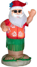 Load image into Gallery viewer, Home Accents Holiday Inflatable Santa Dances The Hula Airblown 6 ft. Pre-lit LED