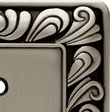 Load image into Gallery viewer, Franklin Brass 64048 Paisley Single Toggle Switch Wall Plate/Switch Plate/Cover, Brushed Satin Pewter.