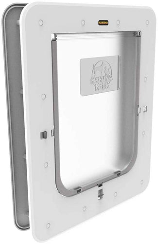 Hakuna Pets Super Tough Large Dog Pet Door with 2-Way Locks for Screens