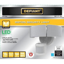 Load image into Gallery viewer, Defiant 270° 3-Head White LED Motion Outdoor Security Light