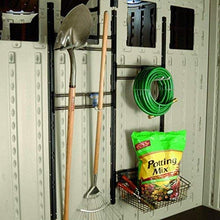 Load image into Gallery viewer, Suncast Bracket, Hooks, Basket Kit-Closet System for Mounting in Suncast Alpine Sheds, Black, TRV158707
