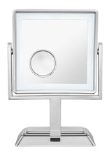 Load image into Gallery viewer, Conair Double Sided Cordless Rechargeable LED Lighted Makeup Mirror, Polished Chrome Finish