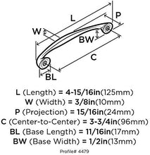 Load image into Gallery viewer, Amerock Contemporary Classics Pull Tele Satin Nickel