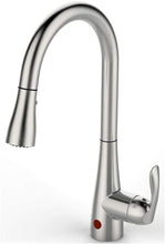 Load image into Gallery viewer, Flow Motion Activated Single-Handle Pull-Down Sprayer Kitchen Faucet with Motion Sensor in Brushed Nickel
