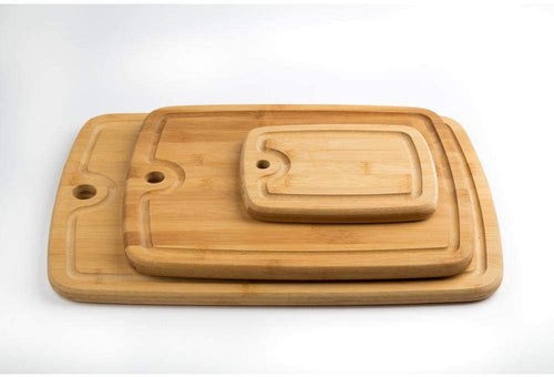 Core Bamboo 3-Piece Bamboo Cutting Board Set with Juice Well