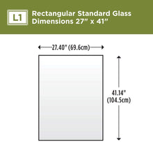 Load image into Gallery viewer, Rectangular Framed Mirror with Standard Glass and Flush Mount Hardware (33 x 47 (L1), Matte Black)