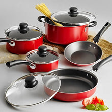 Load image into Gallery viewer, Tramontina 9-Piece Simple Cooking Nonstick Cookware Set Red,Black