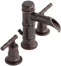 Load image into Gallery viewer, Glacier Bay Bamboo 8 in. Widespread 2-Handle Low-Arc Bathroom Faucet in Bronze