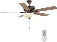 Load image into Gallery viewer, Rothley II 52 in. Bronze LED Smart Ceiling Fan with Light and Remote Works with Google Assistant and Alexa