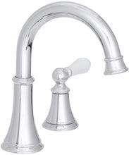 Load image into Gallery viewer, Price Pfister Courant LF-049-COPC Polished Chrome 8" - 15" Widespread Lavatory Faucet with Porcelain Handles