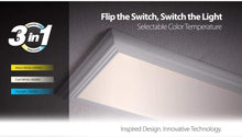 Load image into Gallery viewer, Commercial Electric 1 ft. x 4 ft. 50-Watt Dimmable White Integrated LED Edge-Lit Deco Panel Ceiling Flushmount Light with Color Changing CCT