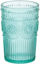 Load image into Gallery viewer, The Pioneer Woman Adeline 16-Ounce Emboss Glass Tumblers, Set of 4 (Turquoise)