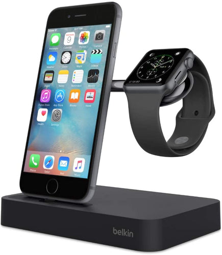 Belkin Valet Charging Dock for iPhone 11, 11 Pro, 11 Pro Max, Xs, XS Max, XR, X, 8/8 Plus and More, Apple Watch Series 4, 3, 2, 1, Black