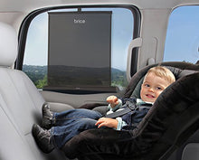 Load image into Gallery viewer, Munchkin Brica Smart Window Shade Rolls Up and Down with Window, Helps Block UVA/UVB Rays, Black