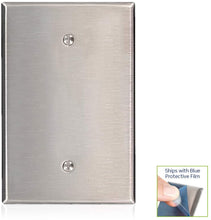 Load image into Gallery viewer, Leviton 84114-40 1-Gang No Device Blank Wallplate, Oversized, Device Mount