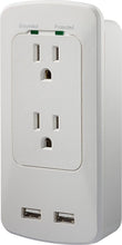 Load image into Gallery viewer, 2-Outlet/2-USB Wall Tap Surge Protector - White
