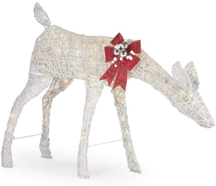 Home Accents Holiday 3.5 ft Polar Wishes LED Doe with Bow