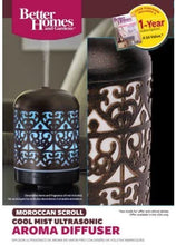 Load image into Gallery viewer, BLOSSOMZ Better Homes and Gardens Essential Oil Diffuser, Moroccan Scroll