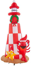 Load image into Gallery viewer, Home Accents Holiday 7.5 ft. Inflatable Lighthouse Scene