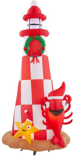 Home Accents Holiday 7.5 ft. Inflatable Lighthouse Scene