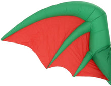 Load image into Gallery viewer, Home Accents Christmas Decoration Animated Inflatable Kaleidoscope Dragon with Santa Hat 12 ft.