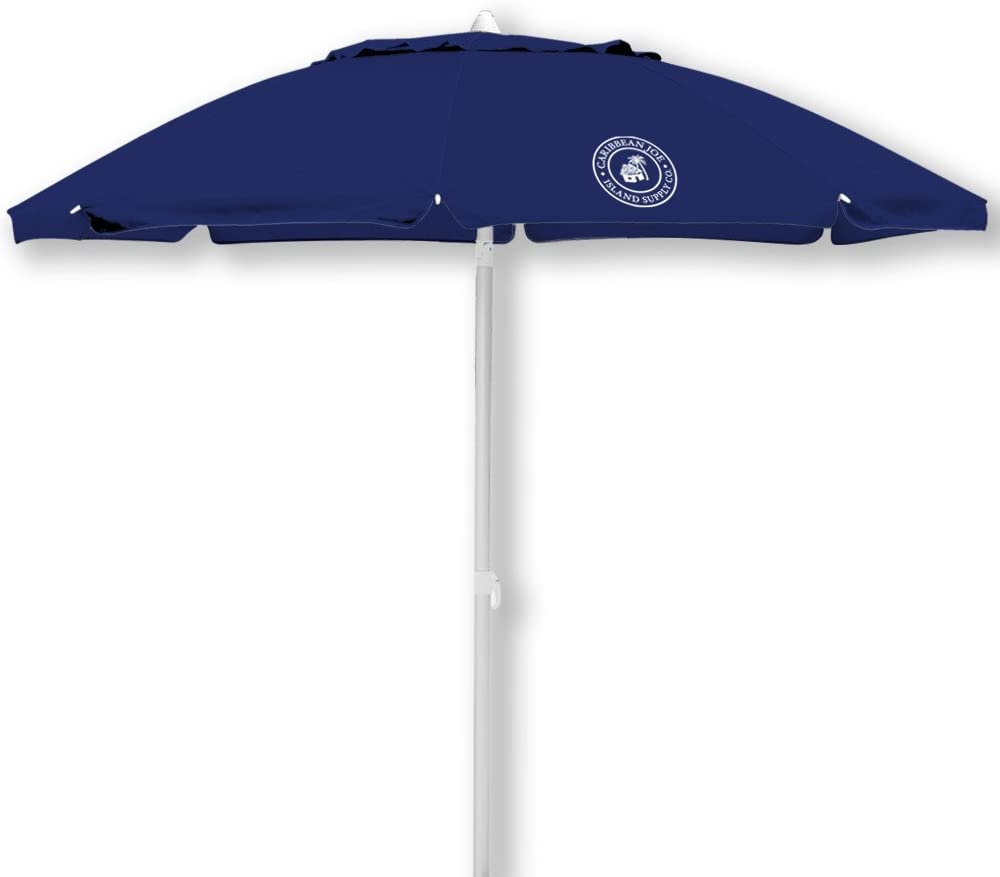 Caribbean Joe CJ-TUVC78NVY 6.5' Tilting Beach Umbrella, Navy