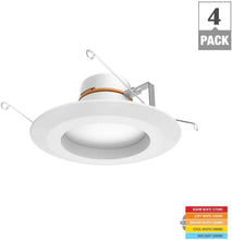 Load image into Gallery viewer, Commercial Electric 5/6 in White Integrated LED Energy Star Color Changing Recessed Trim Downlight 4 Pk