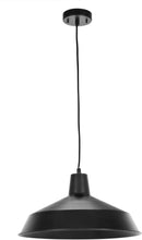 Load image into Gallery viewer, Globe Electric 65155 Barnyard 1-Light Industrial Warehouse Pendant, Matte Black
