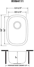 Load image into Gallery viewer, Ruvati Parma Undermount 16 Gauge Kitchen Sink Single Bowl