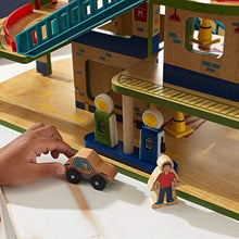 Load image into Gallery viewer, KidKraft Wash N Go Wooden Car Garage Playset, Multi