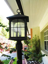 Load image into Gallery viewer, Home Decorators Collection Brimfield 3-Light Outdoor Aged Iron Post Light